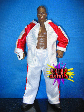 Elijah Burke White Track Suit