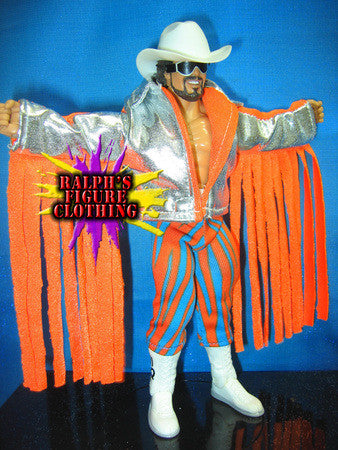 Randy Savage Silver and Orange Jacket