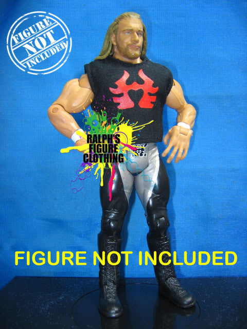 Triple H Black Shirt with Red Print