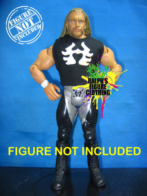 Triple H Black Shirt with White Print
